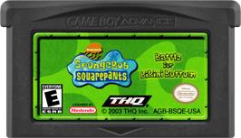 Cartridge artwork for Spongebob Squarepants - Battle For Bikini Bottom on the Nintendo Game Boy Advance.