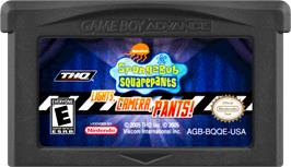 Cartridge artwork for Spongebob Squarepants - Lights, Camera, Pants! on the Nintendo Game Boy Advance.
