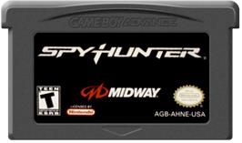 Cartridge artwork for Spy Hunter on the Nintendo Game Boy Advance.