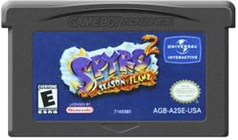 Cartridge artwork for Spyro 2: Season of Flame on the Nintendo Game Boy Advance.