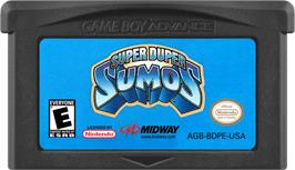 Cartridge artwork for Super Duper Sumos on the Nintendo Game Boy Advance.