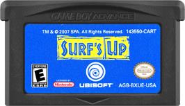 Cartridge artwork for Surf's Up on the Nintendo Game Boy Advance.
