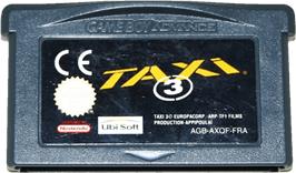 Cartridge artwork for Taxi 3 on the Nintendo Game Boy Advance.