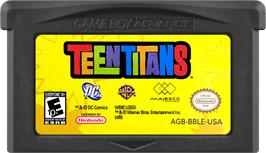 Cartridge artwork for Teen Titans on the Nintendo Game Boy Advance.