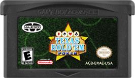 Cartridge artwork for Texas Hold 'em Poker on the Nintendo Game Boy Advance.