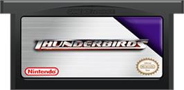 Cartridge artwork for Thunderbirds on the Nintendo Game Boy Advance.