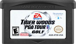 Cartridge artwork for Tiger Woods Pga Tour Golf on the Nintendo Game Boy Advance.