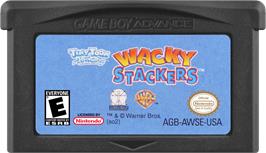 Cartridge artwork for Tiny Toon Adventures - Wacky Stackers on the Nintendo Game Boy Advance.