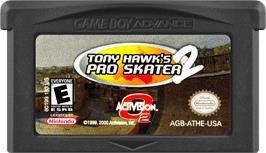 Cartridge artwork for Tony Hawk's Pro Skater 2 on the Nintendo Game Boy Advance.