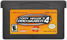 Cartridge artwork for Tony Hawk's Pro Skater 4 on the Nintendo Game Boy Advance.
