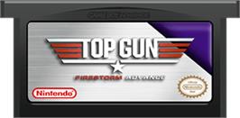 Cartridge artwork for Top Gun: Firestorm on the Nintendo Game Boy Advance.