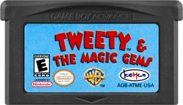 Cartridge artwork for Tweety And The Magic Gems on the Nintendo Game Boy Advance.