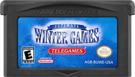 Cartridge artwork for Ultimate Winter Games on the Nintendo Game Boy Advance.