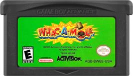 Cartridge artwork for Whac-a-mole on the Nintendo Game Boy Advance.