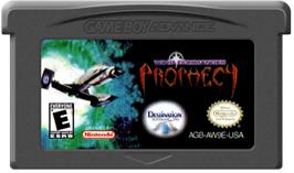 Cartridge artwork for Wing Commander: Prophecy on the Nintendo Game Boy Advance.