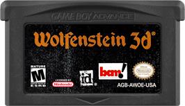 Cartridge artwork for Wolfenstein 3D on the Nintendo Game Boy Advance.