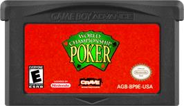 Cartridge artwork for World Championship Poker on the Nintendo Game Boy Advance.