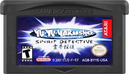 Cartridge artwork for Yu Yu Hakusho - Ghost Files - Spirit Detective on the Nintendo Game Boy Advance.