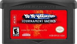 Cartridge artwork for Yu Yu Hakusho - Ghost Files - Tournament Tactics on the Nintendo Game Boy Advance.