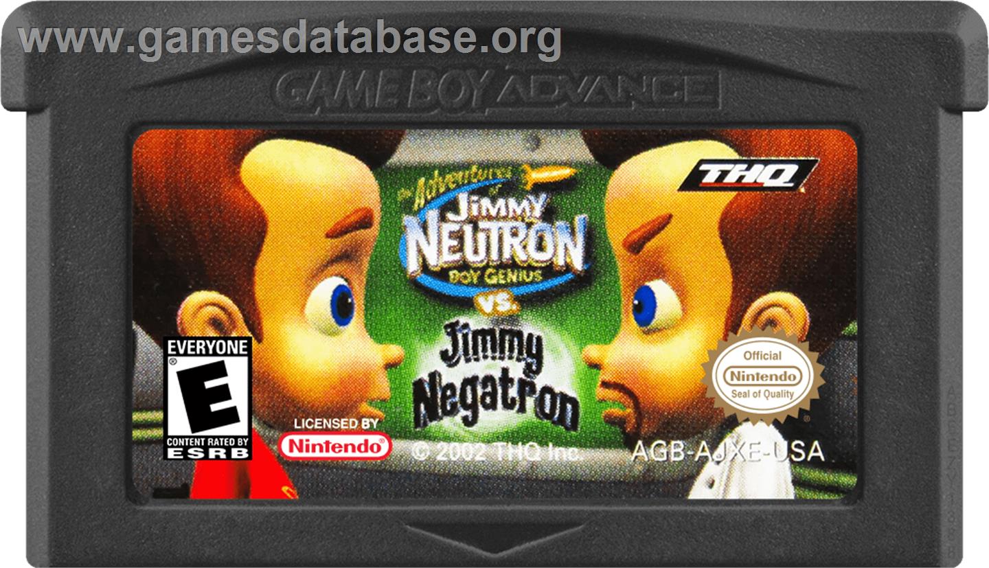 Adventures Of Jimmy Neutron - Boy Genius Vs. Jimmy Negatron, The - Nintendo Game Boy Advance - Artwork - Cartridge
