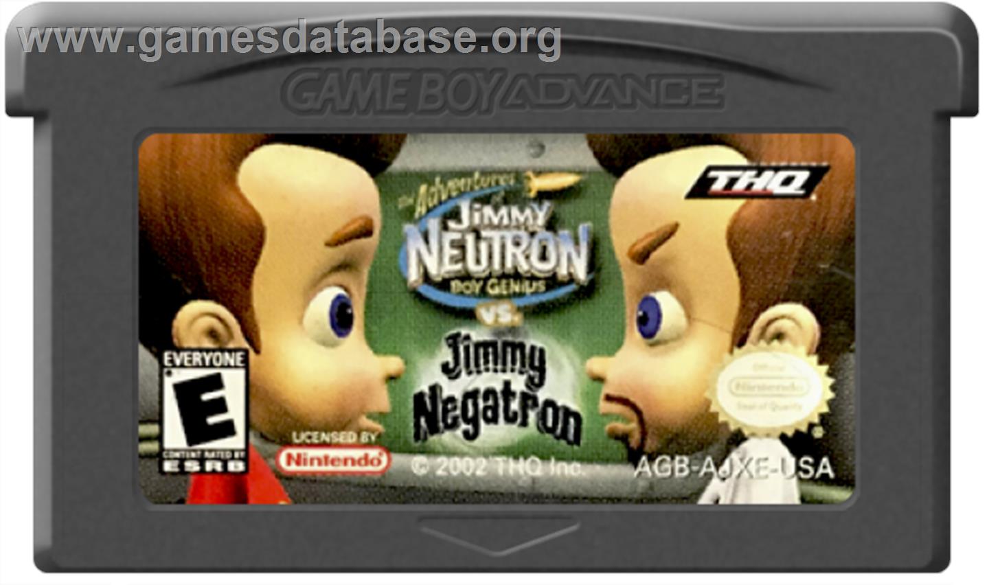 Adventures of Jimmy Neutron: Boy Genius - Jimmy Neutron Vs. Jimmy Negatron - Nintendo Game Boy Advance - Artwork - Cartridge