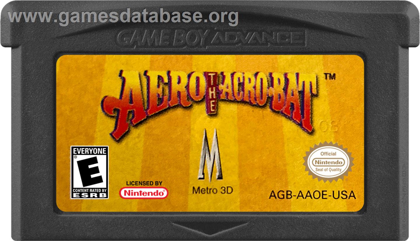 Aero The Acro-bat - Nintendo Game Boy Advance - Artwork - Cartridge