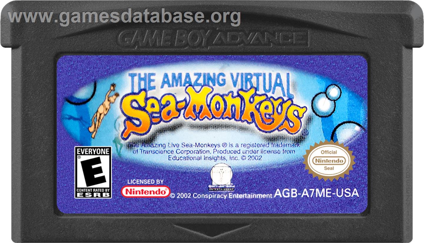 Amazing Virtual Sea-monkeys, The - Nintendo Game Boy Advance - Artwork - Cartridge