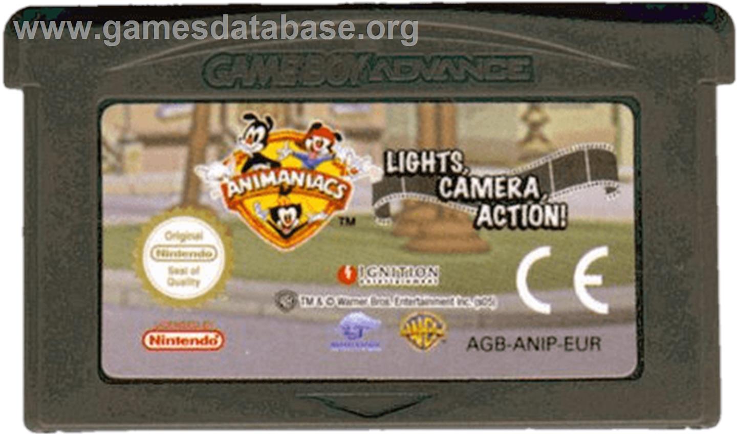 Animaniacs - Lights Camera Action ! - Nintendo Game Boy Advance - Artwork - Cartridge