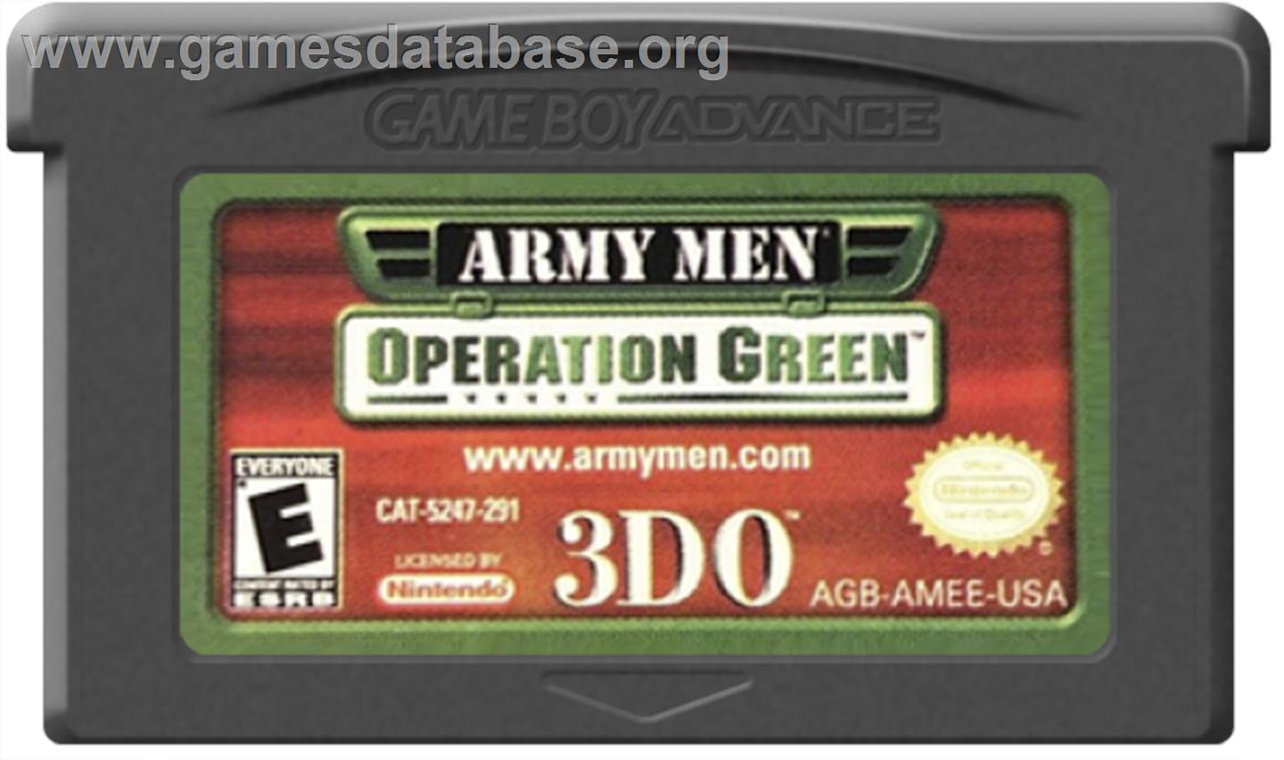 Army Men: Operation Green - Nintendo Game Boy Advance - Artwork - Cartridge