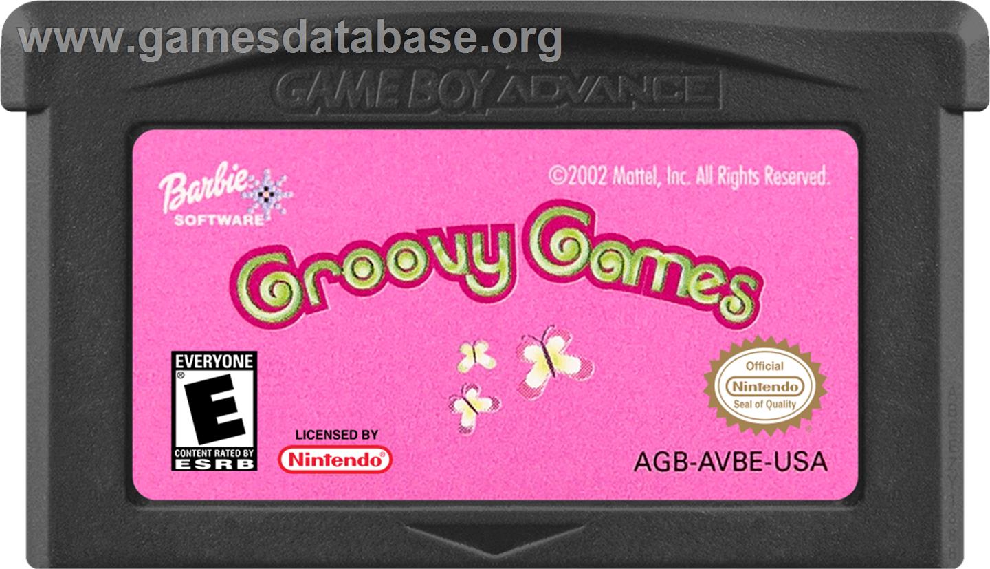 Barbie Groovy Games - Nintendo Game Boy Advance - Artwork - Cartridge