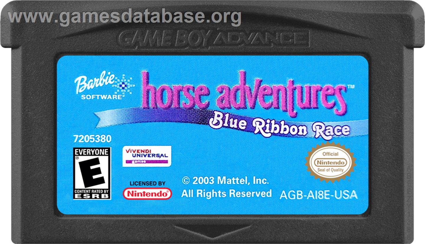 Barbie Horse Adventures - The Big Race - Nintendo Game Boy Advance - Artwork - Cartridge