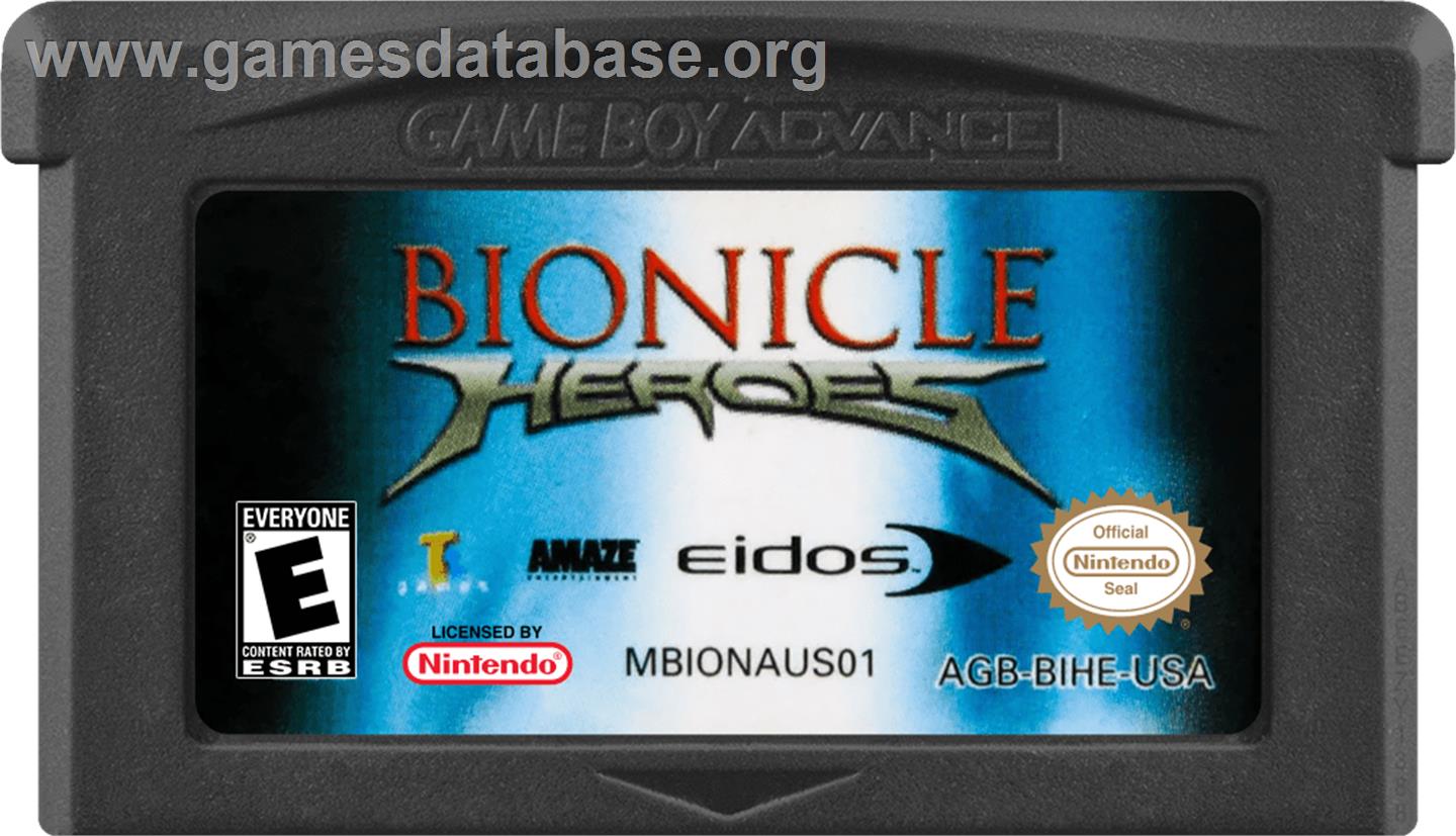 Bionicle Heroes - Nintendo Game Boy Advance - Artwork - Cartridge