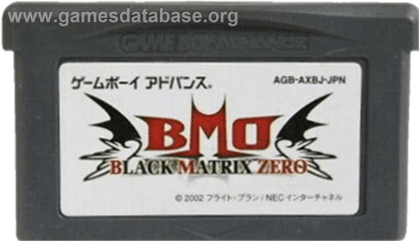 Black/Matrix Zero - Nintendo Game Boy Advance - Artwork - Cartridge