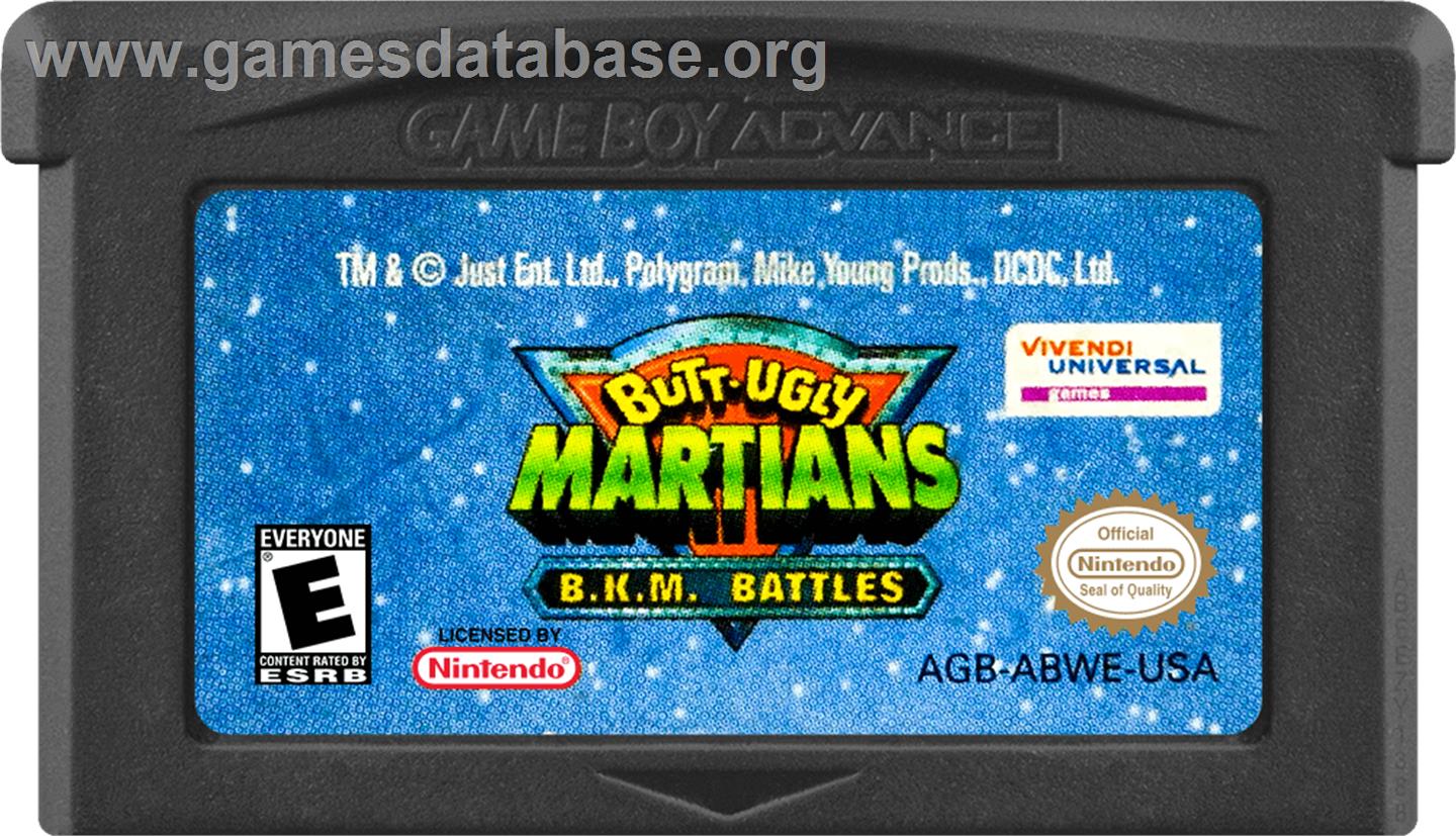 Butt-ugly Martians - B.k.m. Battles - Nintendo Game Boy Advance - Artwork - Cartridge