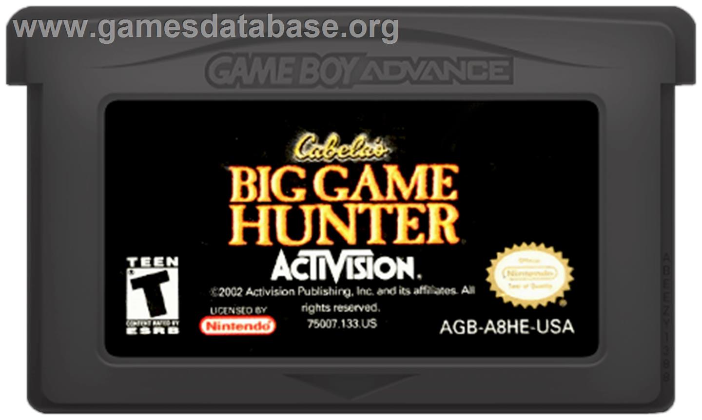 Cabela's Big Game Hunter - Nintendo Game Boy Advance - Artwork - Cartridge