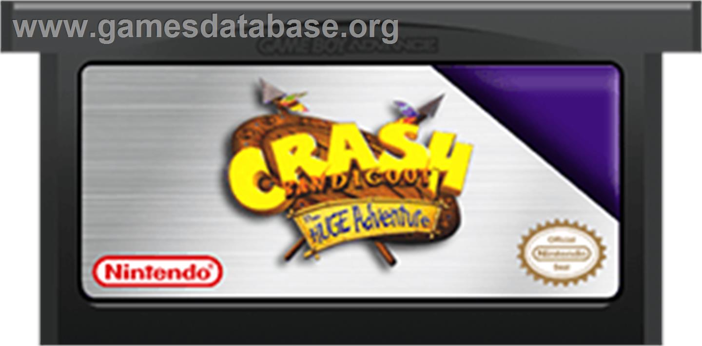 Crash Bandicoot: The Huge Adventure - Nintendo Game Boy Advance - Artwork - Cartridge