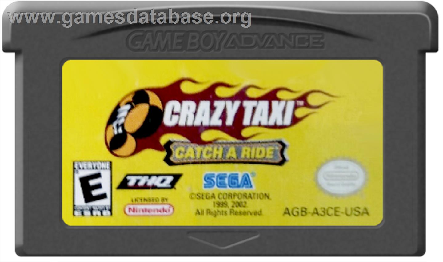 Crazy Taxi: Catch a Ride - Nintendo Game Boy Advance - Artwork - Cartridge