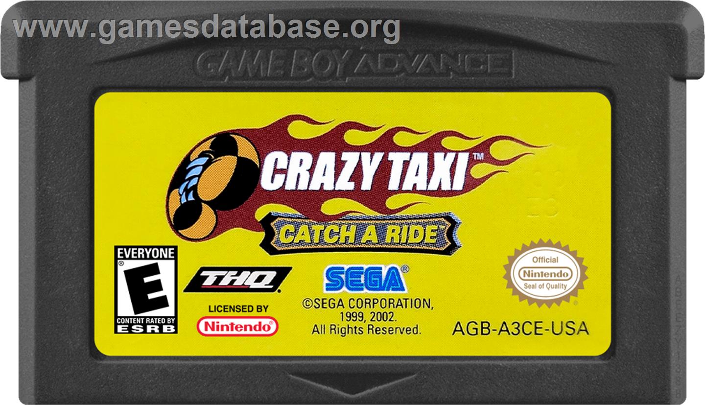 Crazy Taxi - Catch A Ride - Nintendo Game Boy Advance - Artwork - Cartridge