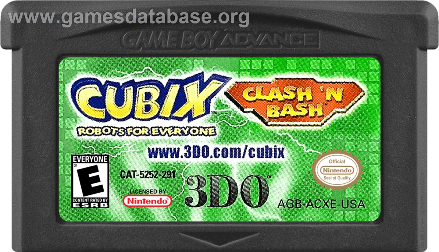 Cubix - Robots For Everyone - Clash 'n Bash - Nintendo Game Boy Advance - Artwork - Cartridge