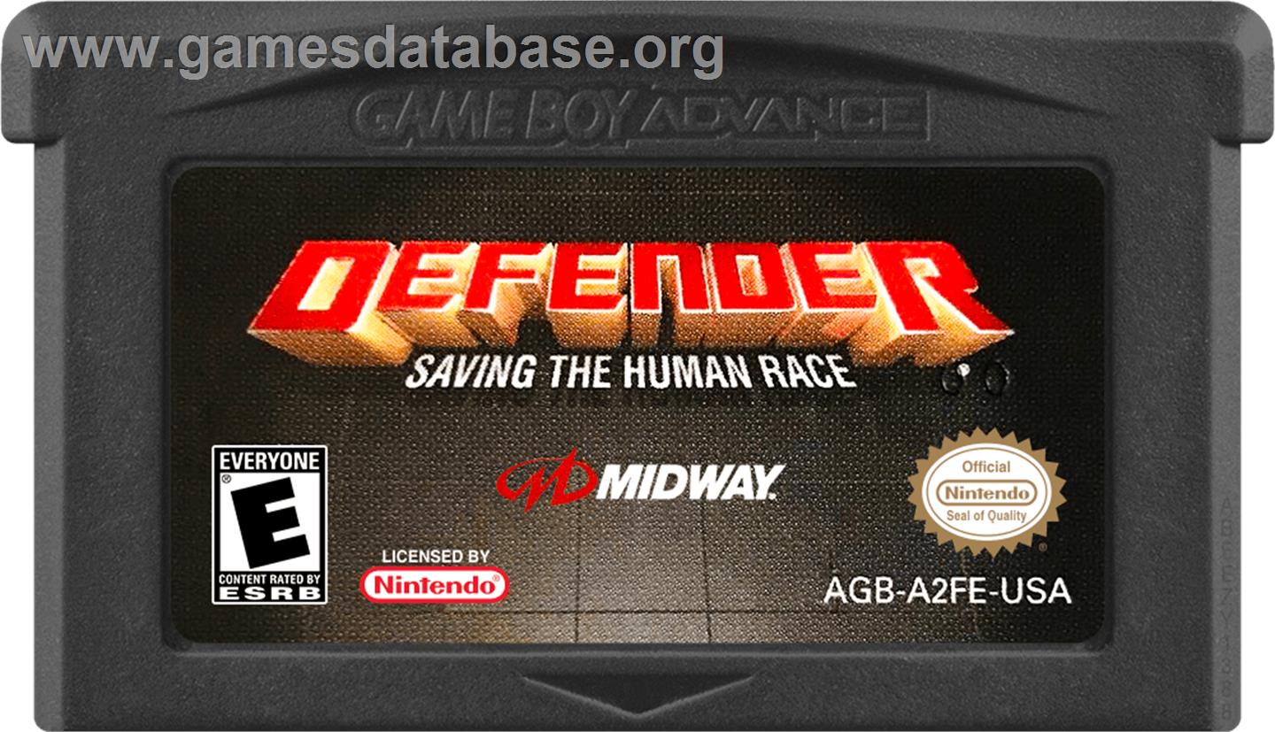Defender - For All Mankind - Nintendo Game Boy Advance - Artwork - Cartridge