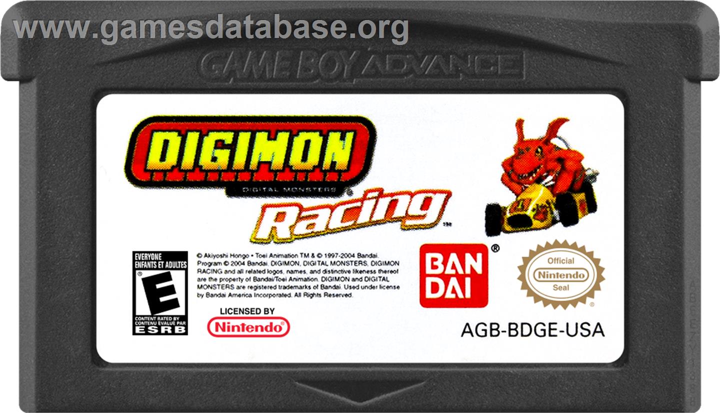 Digimon Racing - Nintendo Game Boy Advance - Artwork - Cartridge