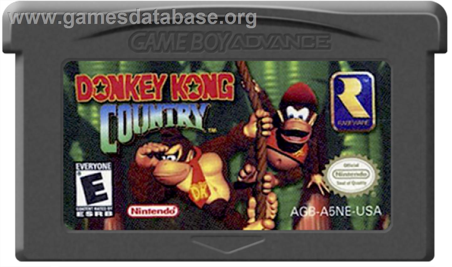 Donkey Kong Country - Nintendo Game Boy Advance - Artwork - Cartridge