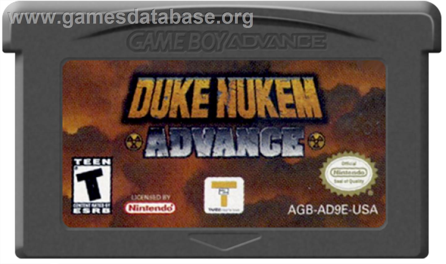 Duke Nukem Advance - Nintendo Game Boy Advance - Artwork - Cartridge