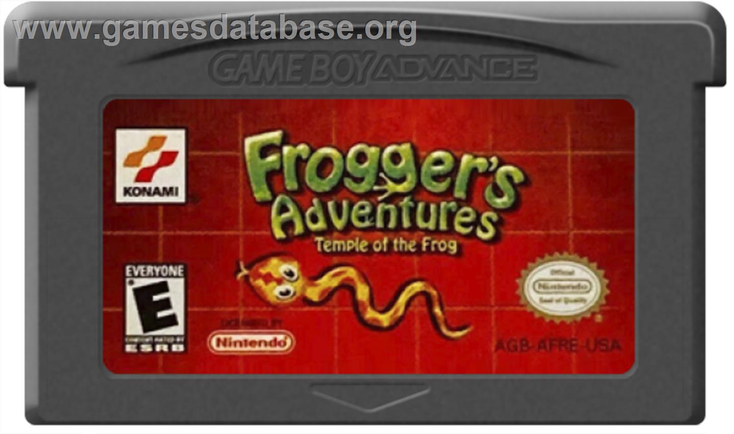 Frogger's Adventures: Temple of the Frog - Nintendo Game Boy Advance - Artwork - Cartridge