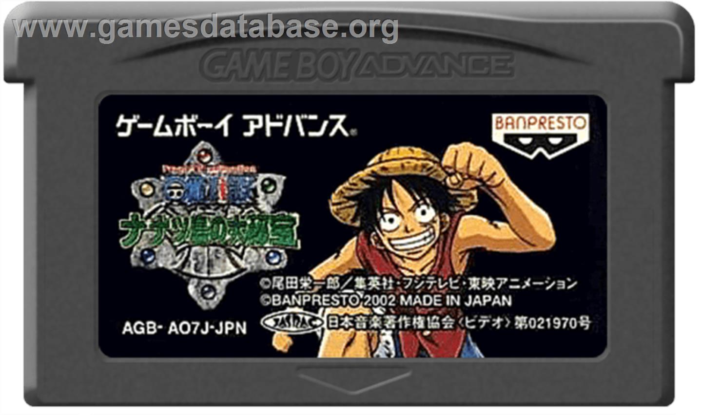 From Tv Animation One Piece - Nanatsu-jima No Daihihou - Nintendo Game Boy Advance - Artwork - Cartridge