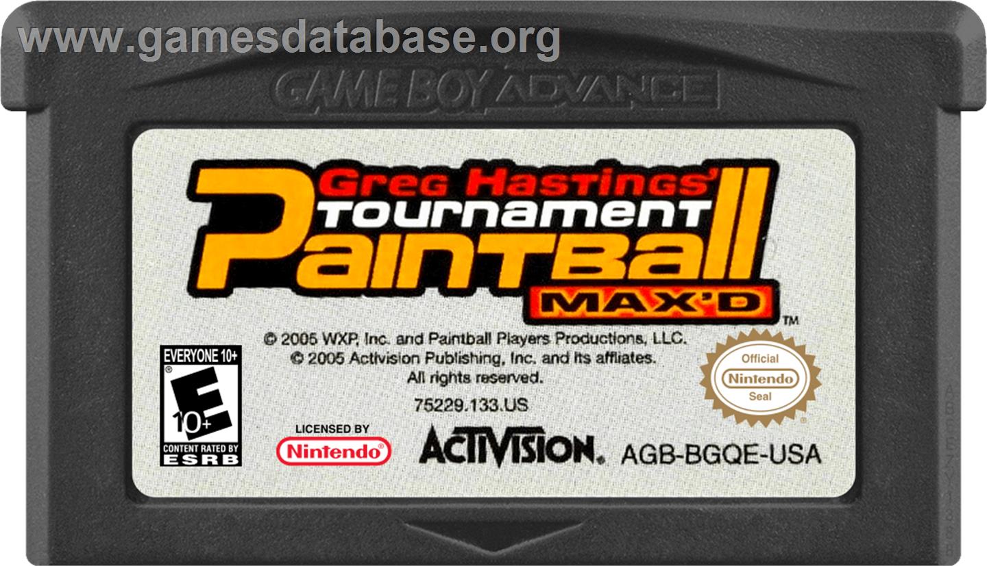 Greg Hastings' Tournament Paintball Max'd - Nintendo Game Boy Advance - Artwork - Cartridge