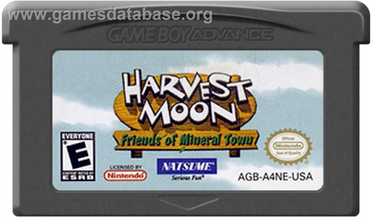 Harvest Moon: Friends of Mineral Town - Nintendo Game Boy Advance - Artwork - Cartridge
