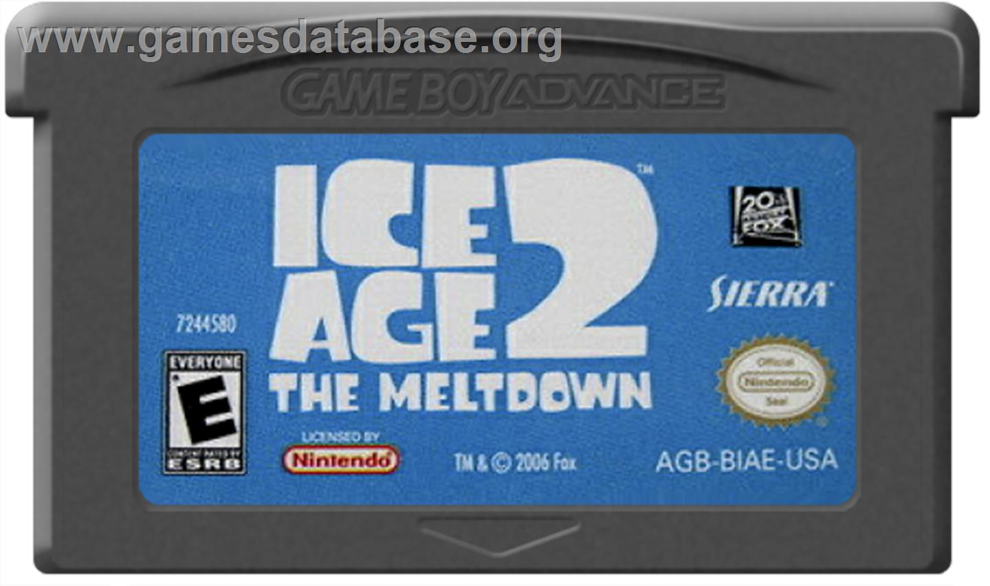 Ice Age 2: The Meltdown - Nintendo Game Boy Advance - Artwork - Cartridge
