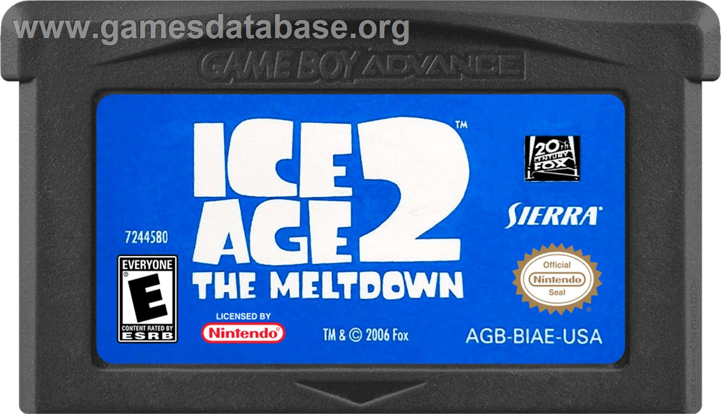 Ice Age 2 - The Meltdown - Nintendo Game Boy Advance - Artwork - Cartridge