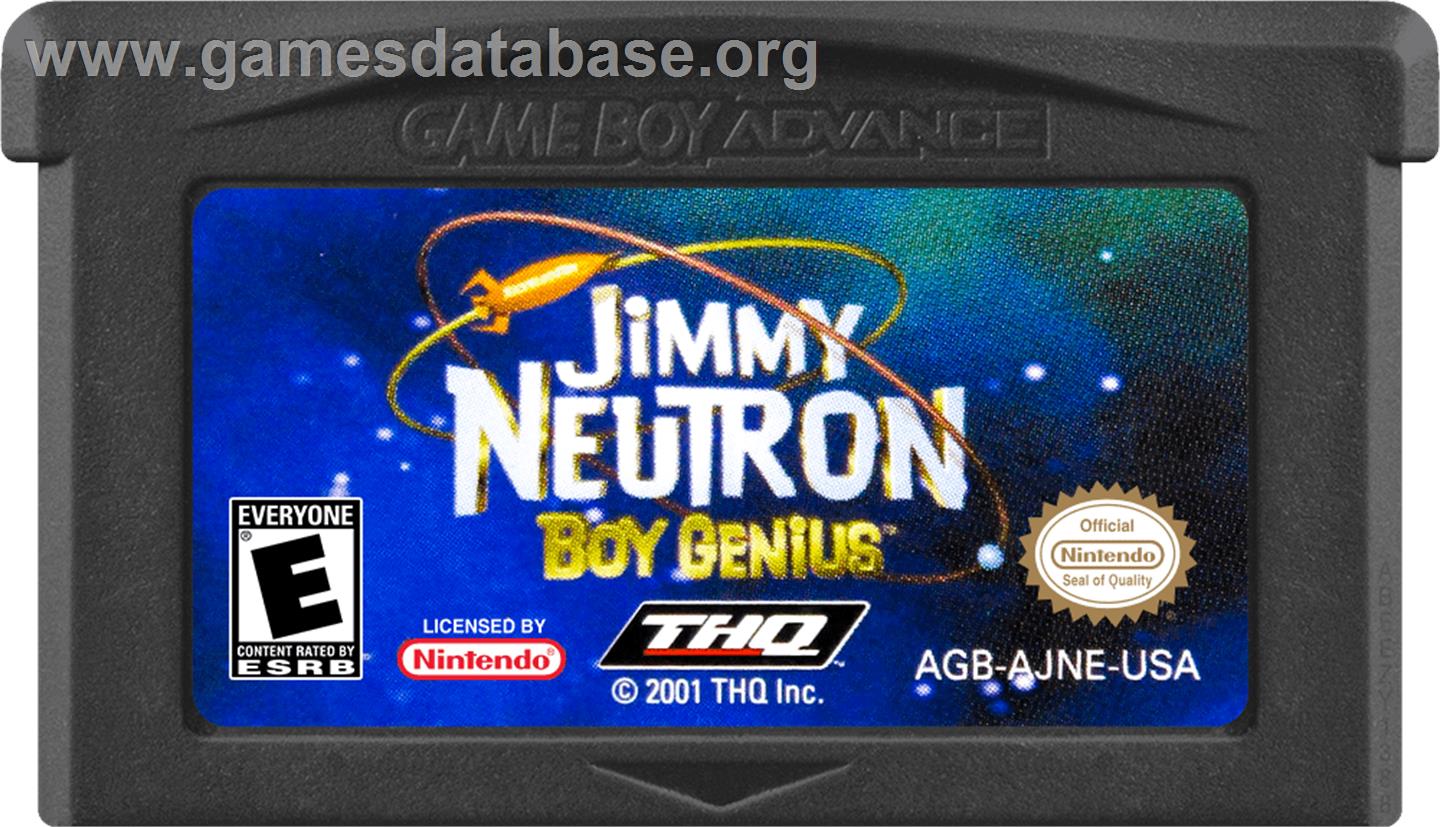 Jimmy Neutron - Boy Genius - Nintendo Game Boy Advance - Artwork - Cartridge